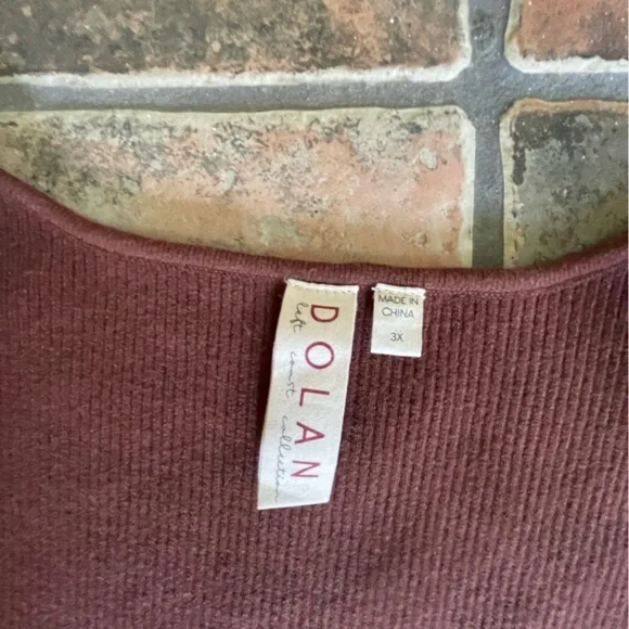 Anthropologie  Dolan Sheer Animal Print Puff-Sleeve Brown Sweater Size 3X - Picture 8 of 11